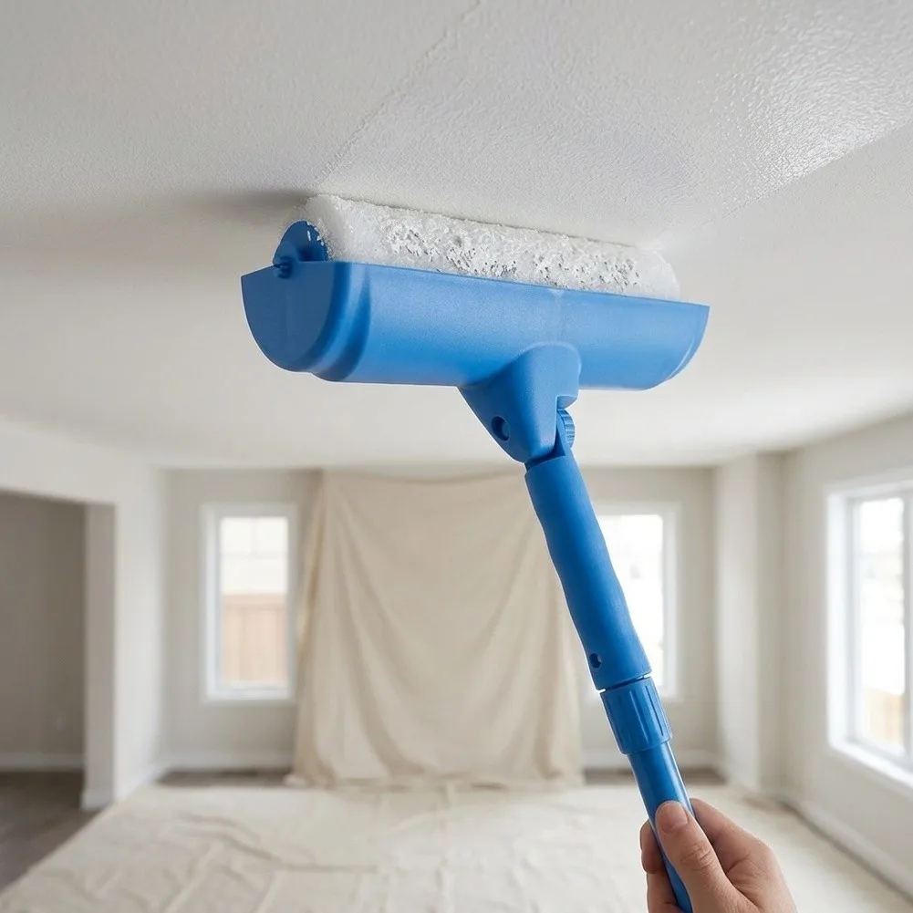 10 Inch Adjustable Roller Brush for Ceiling Walls Painting for splash for proof Design Includes 1.2M Extension Rod PVC Material