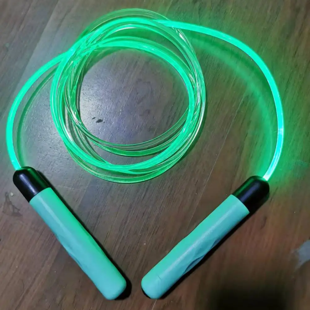 Glowing Jump Rope Adjustable Non-slip Battery-operated with Light TPU LED Jump Rope Light Up Luminous Skipping Rope for Kids