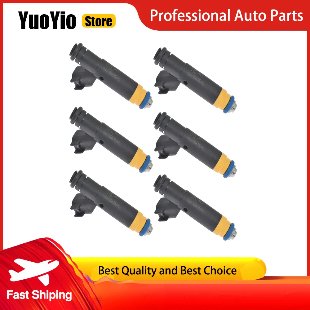 

YuoYio 6Pcs New Injector Nozzles YR3E-A6A YR3Z-9F593-AA For Ford F-150 2001-2003 Heritage 4.2L V6 2004 Mustang 3.8L V6 2000-2001