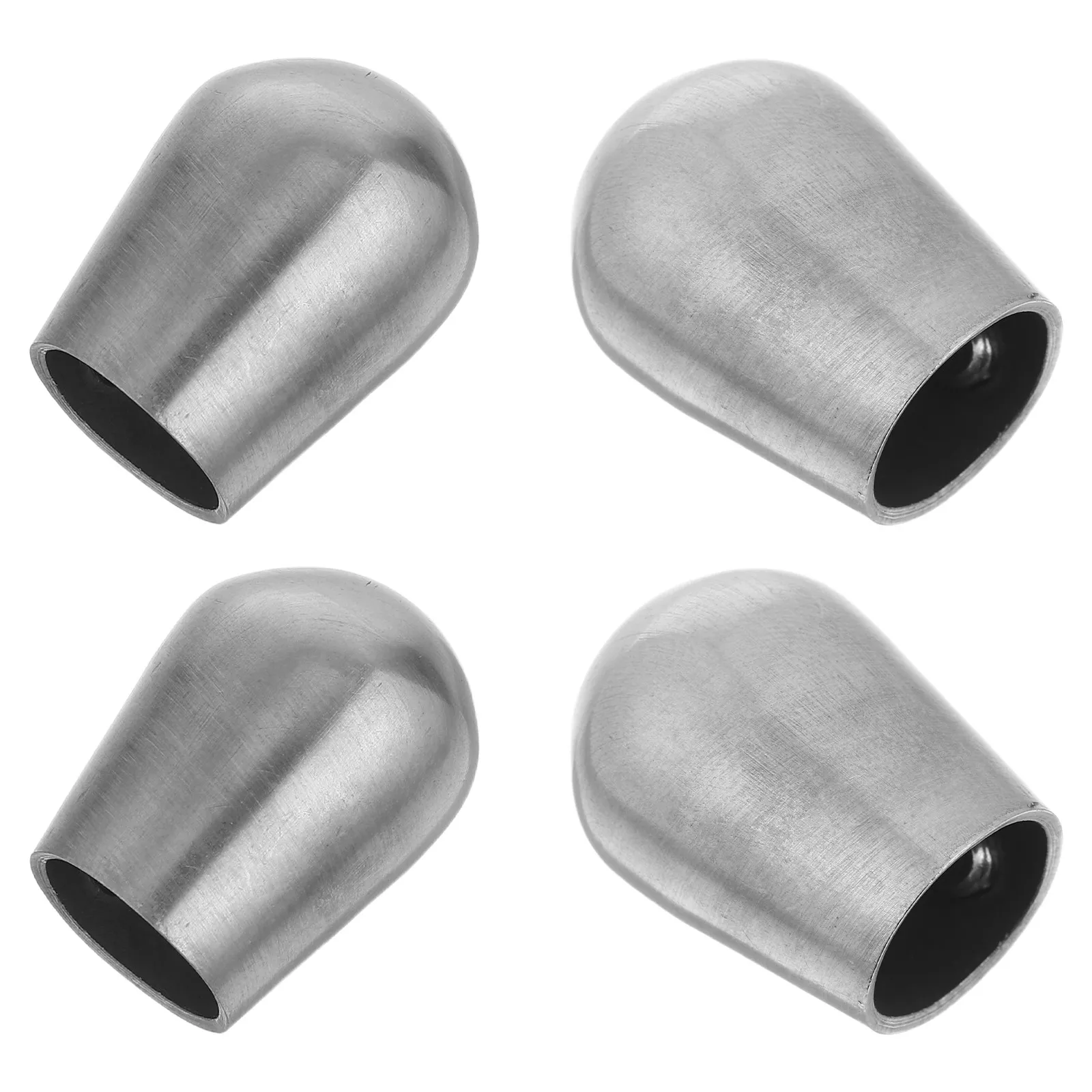 4Pcs Stainless Steel End Caps Stainless Steel Handrail Accessories For Builder Stair Brushed Round Tube Plugs Secure