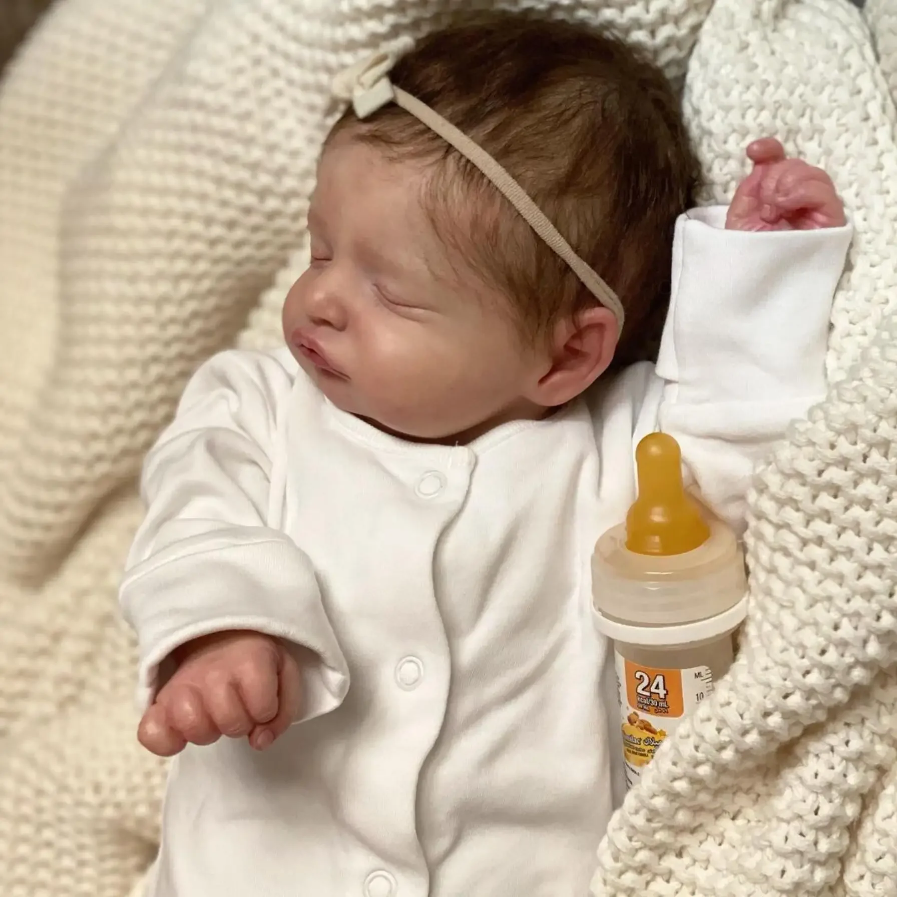 19-calowa skóra 3D z widocznymi żyłami 48 CM Tkanina Ciało Miękkie winylowe kończynki Asleep Reborn Baby Doll Zabawka dla dziewczynki Realistyczny prezent urodzinowy