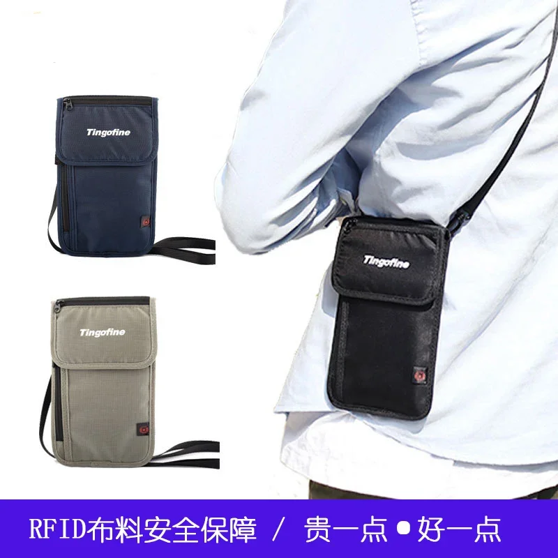 

Travel Passport Bag Multifunctional ID Bag Waterproof Passport Clip RFID ID Bags Abroad Neck Bags