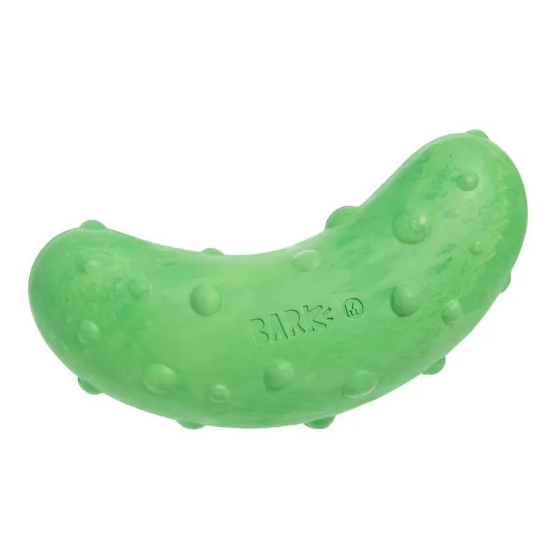

Vanilla Scented Natural Rubber Pickle Dog Toy with Strong Jaw Squeaker Wacky Wobble for Medium Dogs Super Chewer Fun Play