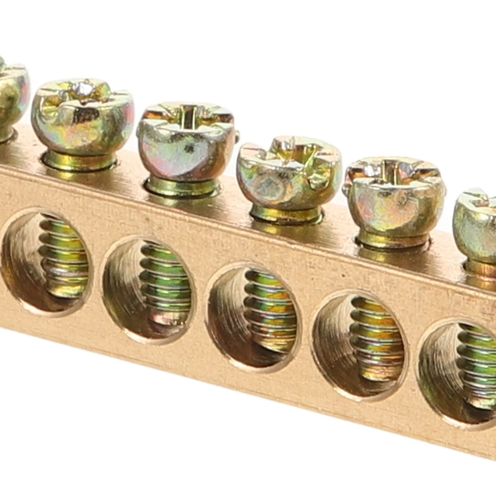 

2pcs Copper Terminal Ground Bar Heavy Duty 6 Positions Grounding Bars for Distribution Box Stable Connection
