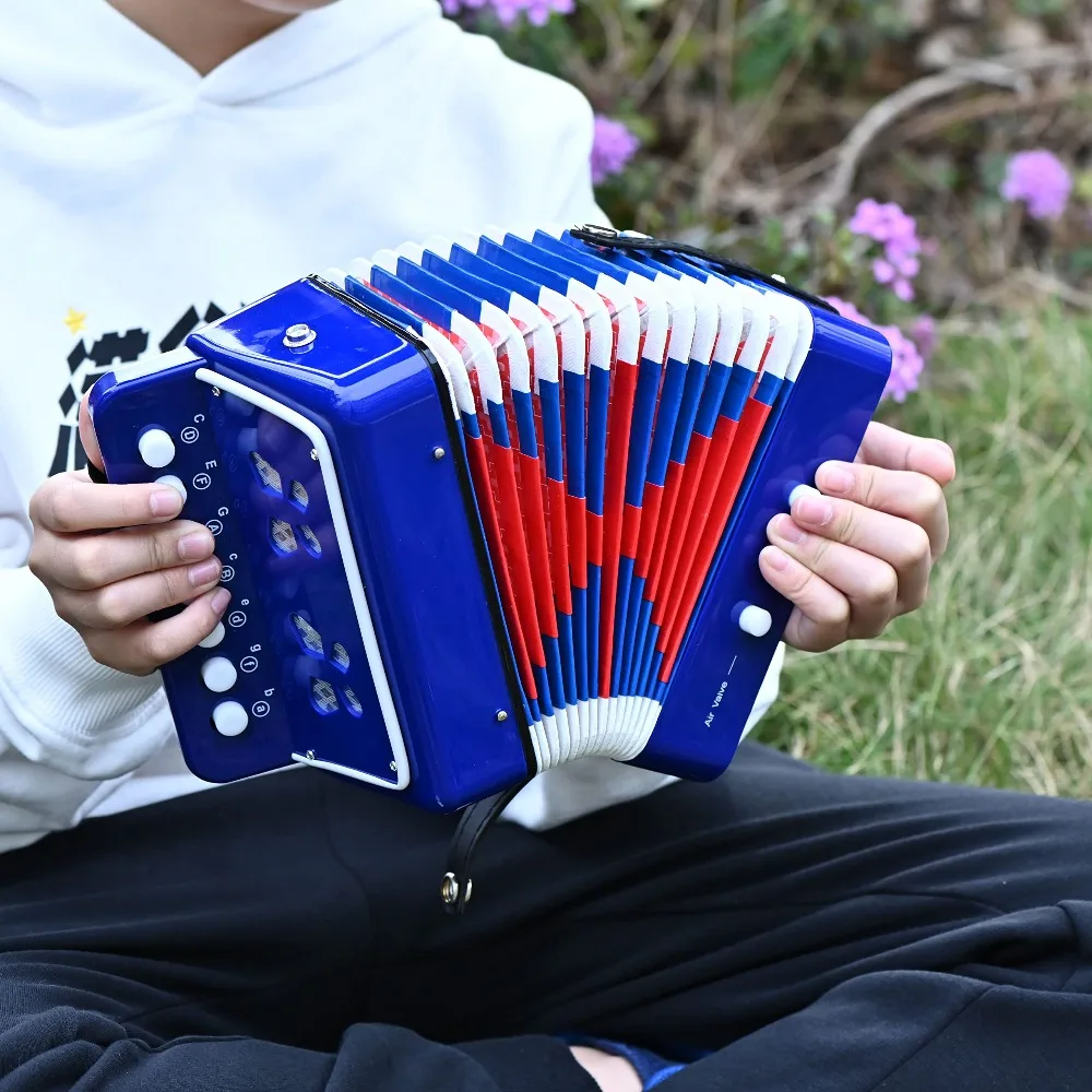 1 Set 7-Tasten-2-Bass-Akkordeon, besonders geeignet für Musik-Anfänger.
