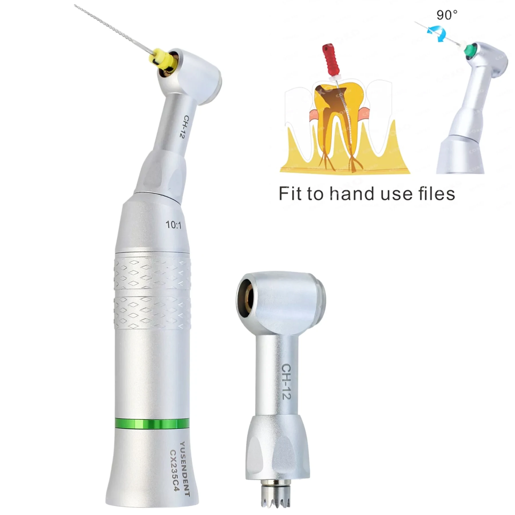 

COXO Dental 10:1 Endo Handpiece M4 Safety Reciprocating Contra Angle Endodontic Fit Compatible ISO E Type KAVO NSK