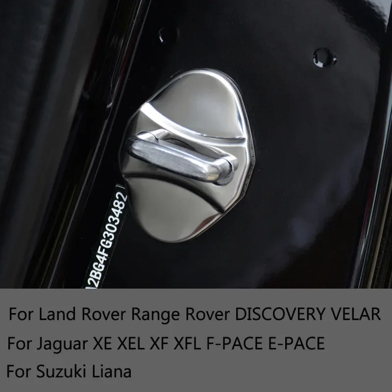 4 Uds cubierta de cerradura de puerta de coche para Land Rover DISCOVERY Range Rover VELAR P250 P380/Jaguar XE XF E-PACE F-PACE XEL XFL/Suzuki Liana
