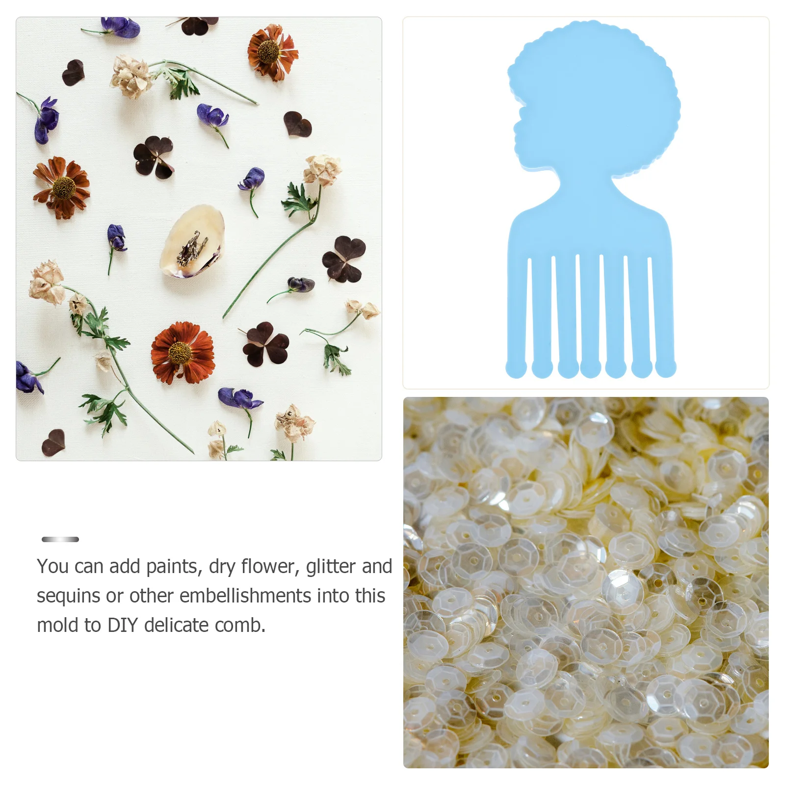 1pc Kristall Epoxy Form Silikon Afro Kamm Form Für Diy Harz Kunst Handwerk Schmuck Machen Handwerk Geschenk Manuelle Form