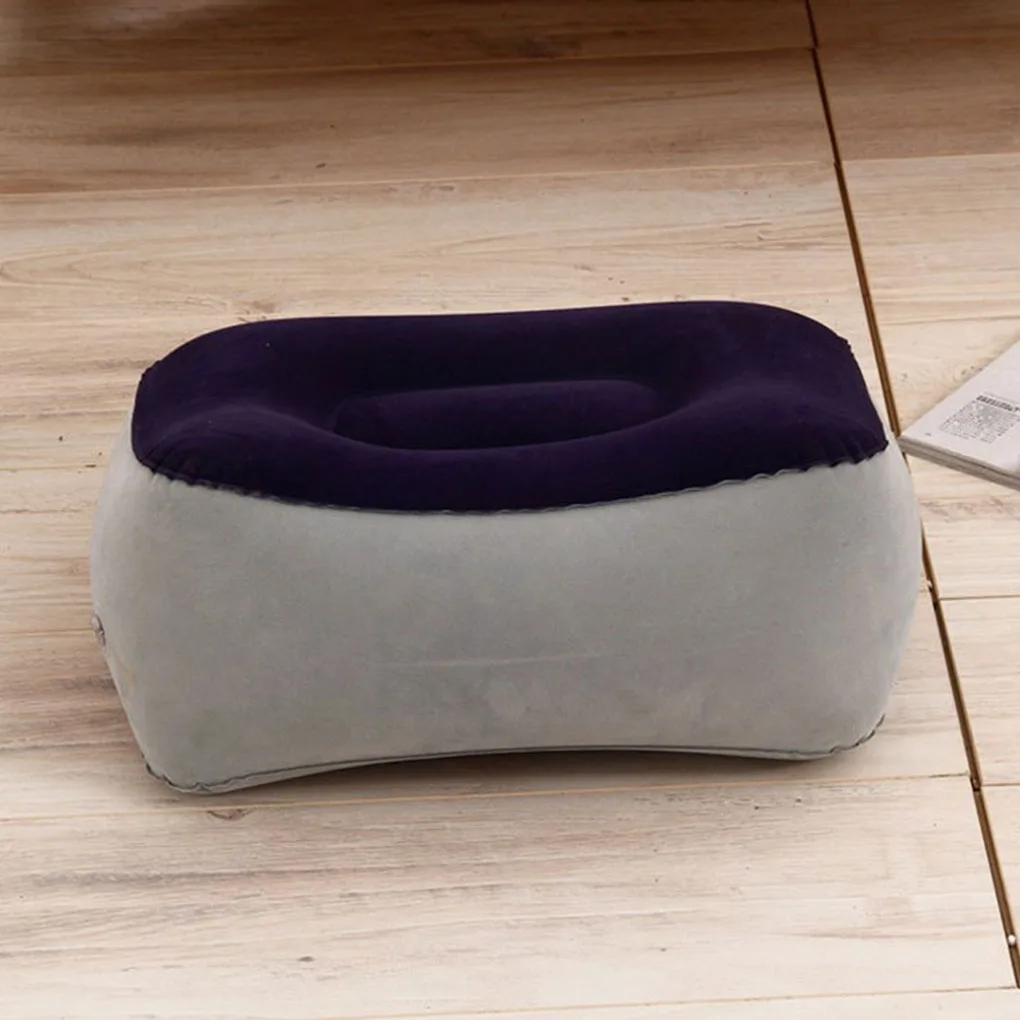 Inflatable Foot Rest Air Pillow Travel Leg Up Pad Foldable Footrest