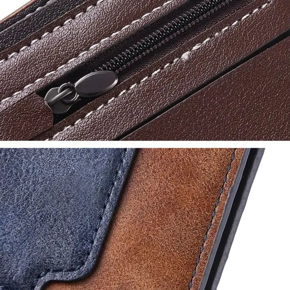 Fashion Tri-Fold Men's Short Wallet Thin Large Capacity Business Wallet Multi-card Slot Portable Card Holder For Men and Boys