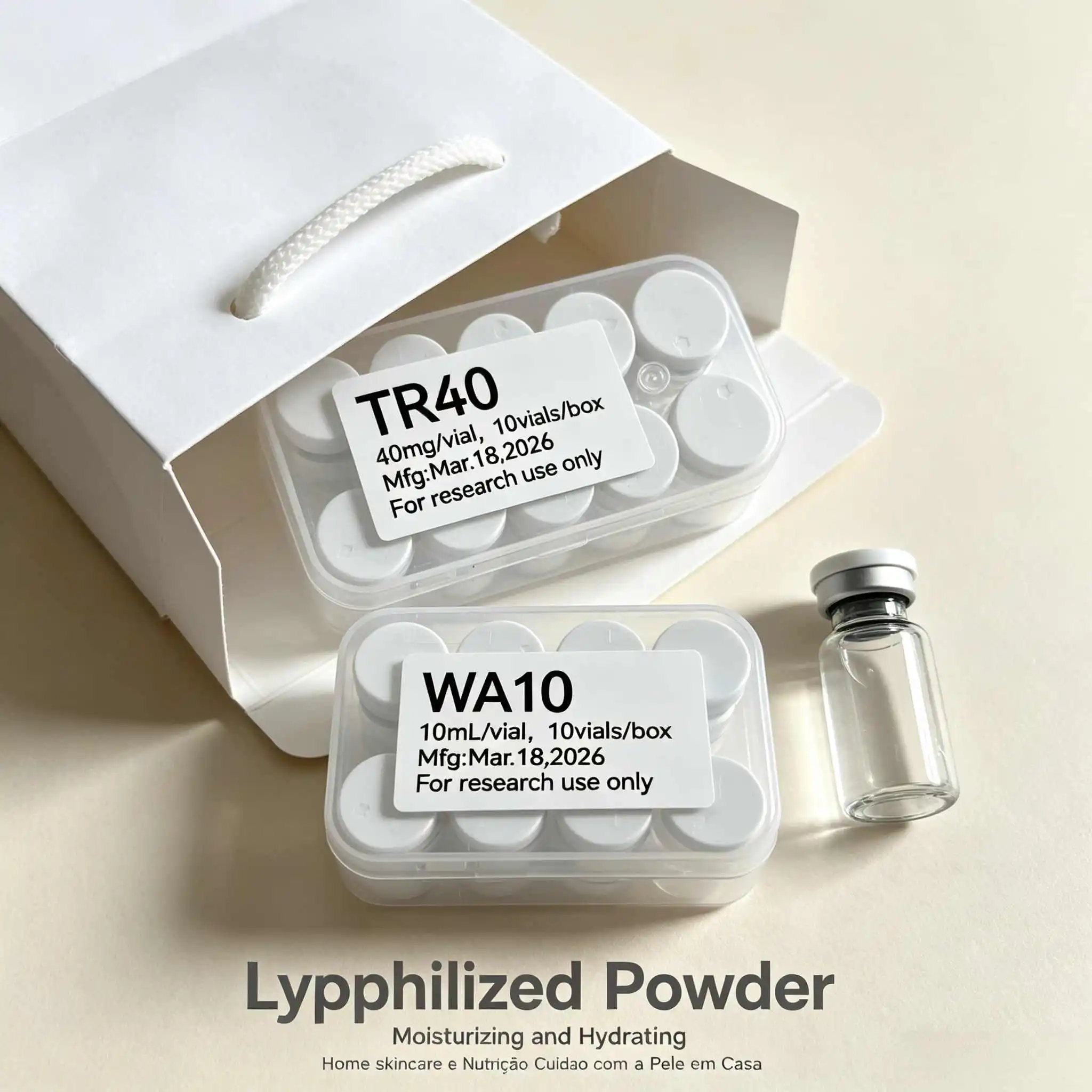 Lyophilized Powder Vial Set,Hydrating Facial Essence,Freeze-Dried Powder,Random Cap Colors,Date Subject to Actual Goods