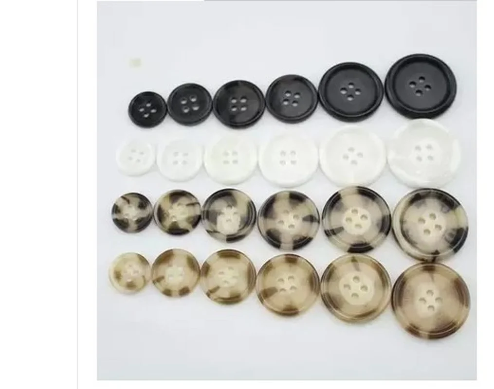 50pcs/pack of 15/18/20/23/25/28mm High Quality Resin Buttons DIY Men's Jackets Suits Trench Coats Decorative Buttons