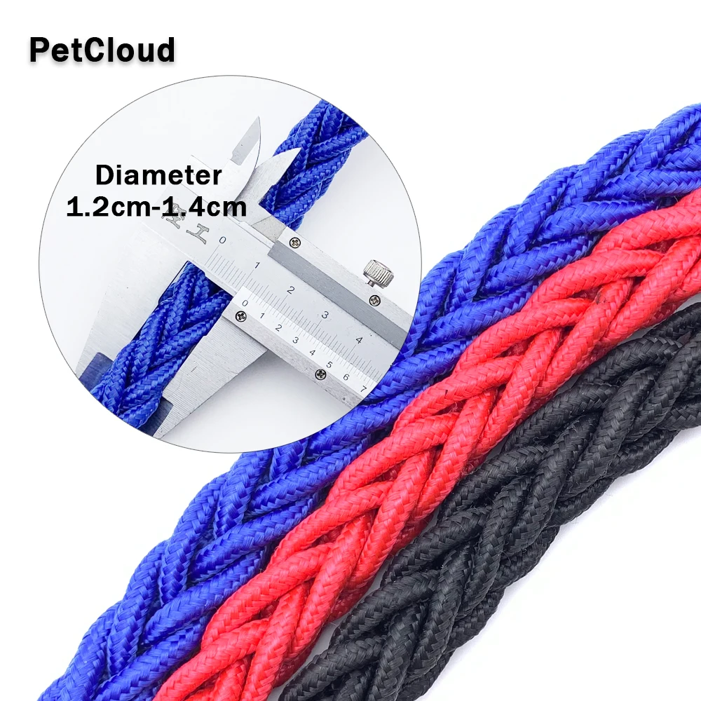 Soft Nylon Braided Dog Leads Rope For Dog Traction Rope Round Handmade WovenThick Pet Walking Training Leash Dog Supplies