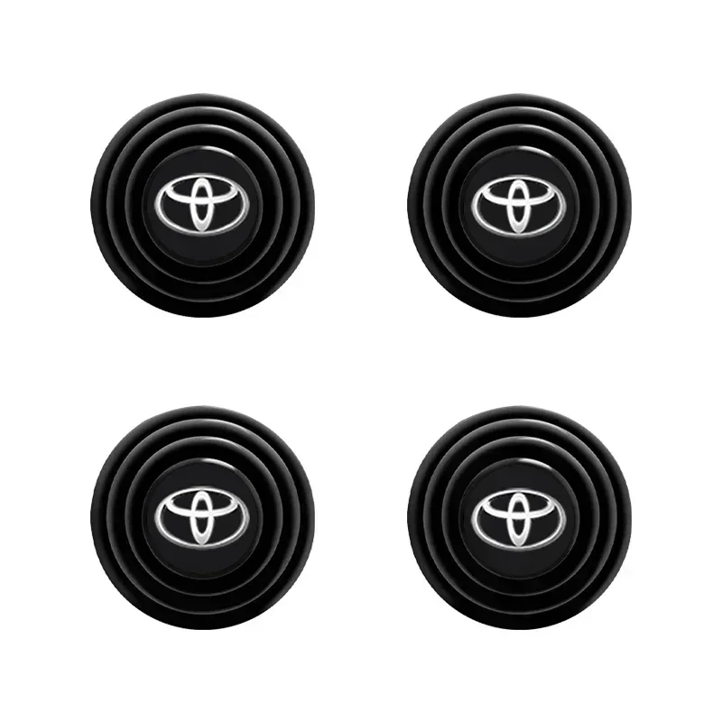 1/2/4pcs Car Door Shock Cushioning Anti-collision Protection Pad For Toyota Yaris Hilux Corolla Prius Avensis Emblem Auris Rav4