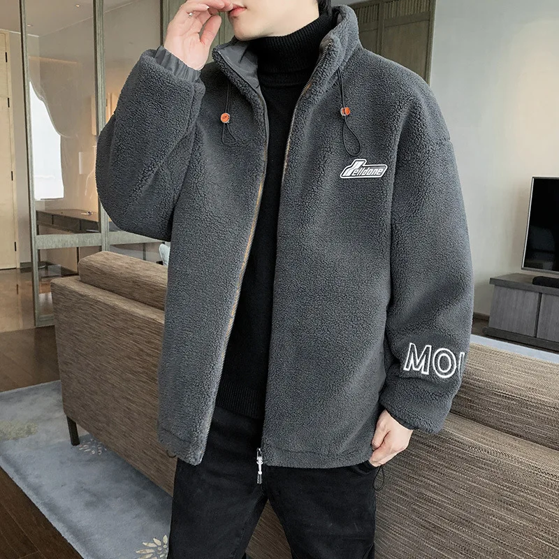 Cotton-padded jacket coat in autumn and winter, stand-up collar velvet padded cold-proof warm coat winter jackets