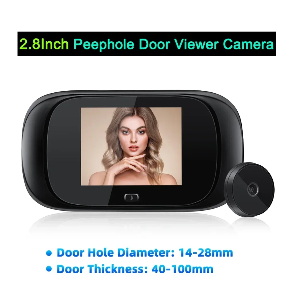 2,8 inch video deurbel kijkgaatje camera 90-graden deurbel bewegingsdetectie oog digitale LCD deur oog bewakingscamera monitor