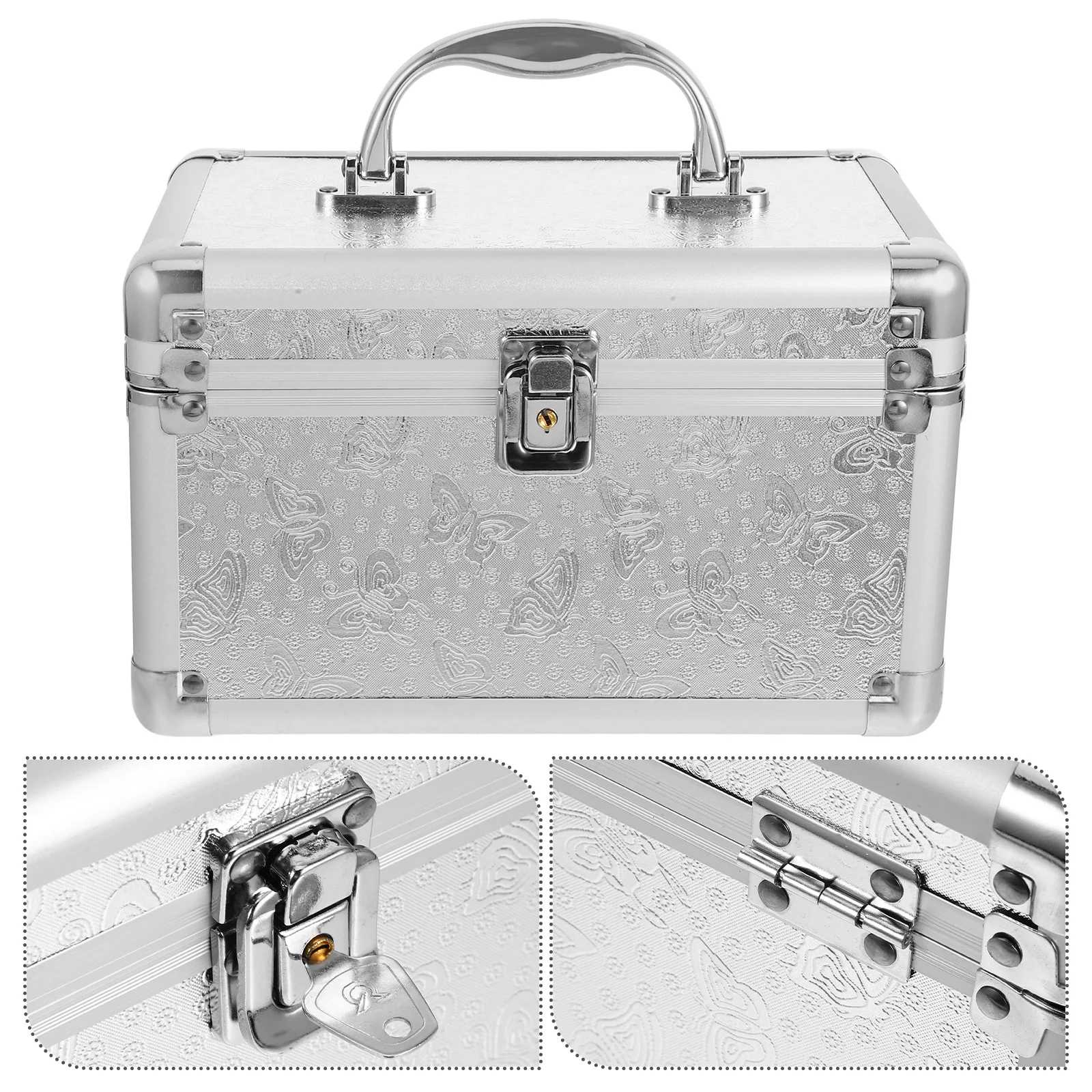 

Large Capacity Mahjong Storage Box Aluminium Alloy Sturdy Portable Household Organizer Tool Container Sealable Safety
