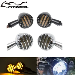 Luz de señal de giro Universal para motocicleta, lámpara indicadora de bala para Harley, Touring, Dyna, Chopper, Cafe Racer, Honda, 2 piezas, 4 piezas