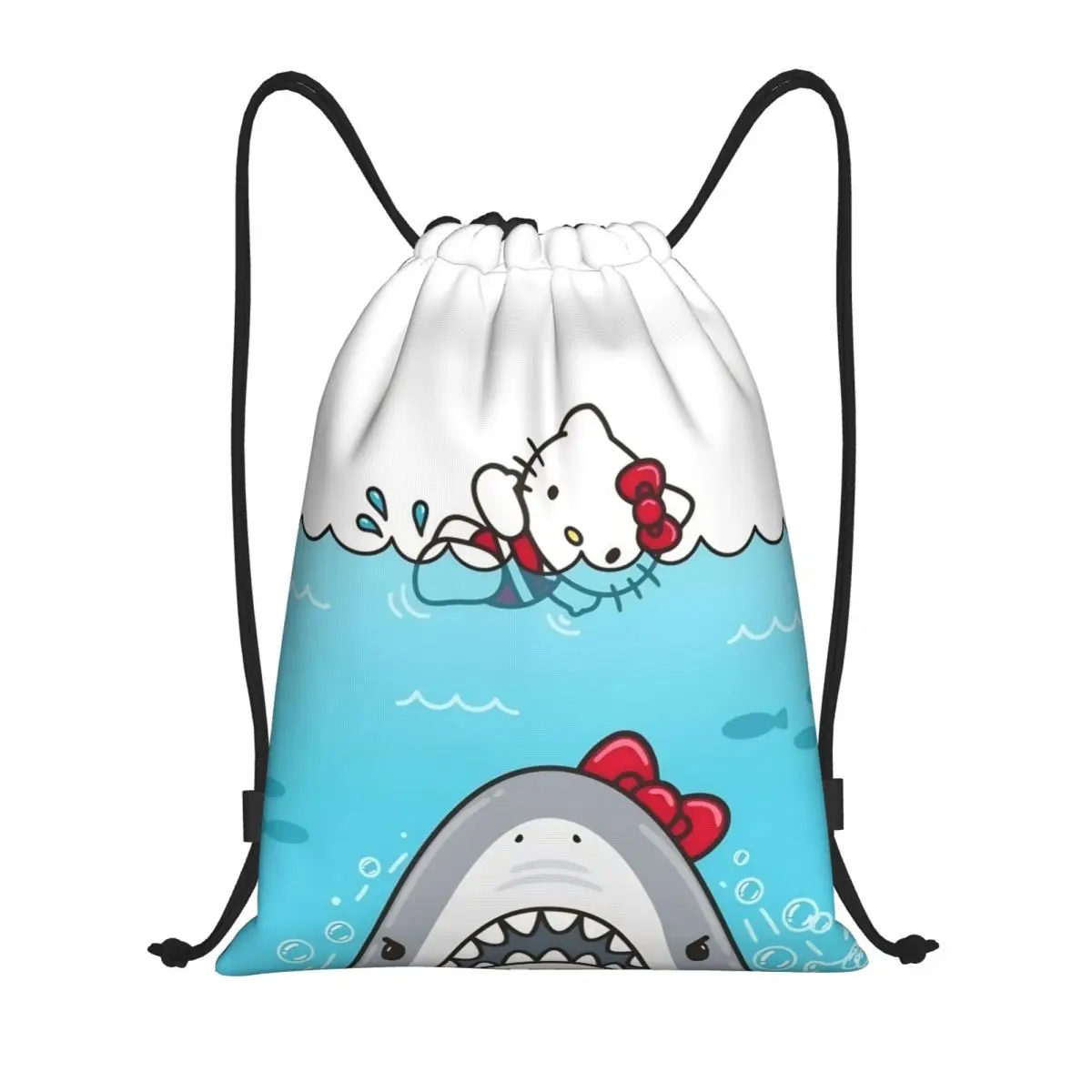 

Рюкзак Hello Kitty на шнурке, спортивный рюкзак для спортзала, водонепроницаемая сумка на шнурке для пеших прогулок