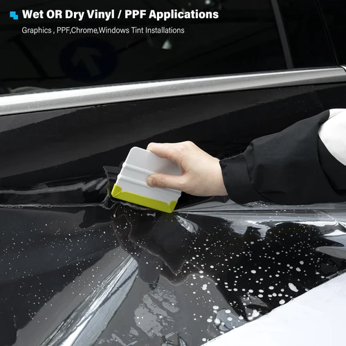 Imagen 2 del producto EHDIS 30 Uds tela de fieltro verde claro para escurridor de vinilo de 4 pulgadas tinte de ventanilla de coche raspador borde envoltura Protector tela de repuesto