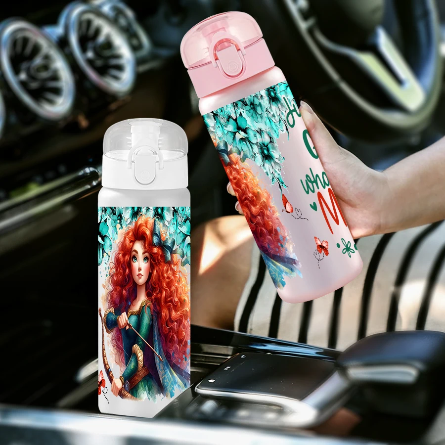 ขวดน้ำพลาสติกลายดอกไม้ดิสนีย์ บราเวอร์ ขนาด 26 ออนซ์ สำหรับเล่นกีฬากลางแจ้ง ของขวัญวันเกิด/งานเลี้ยงฉลองกลับบ้าน