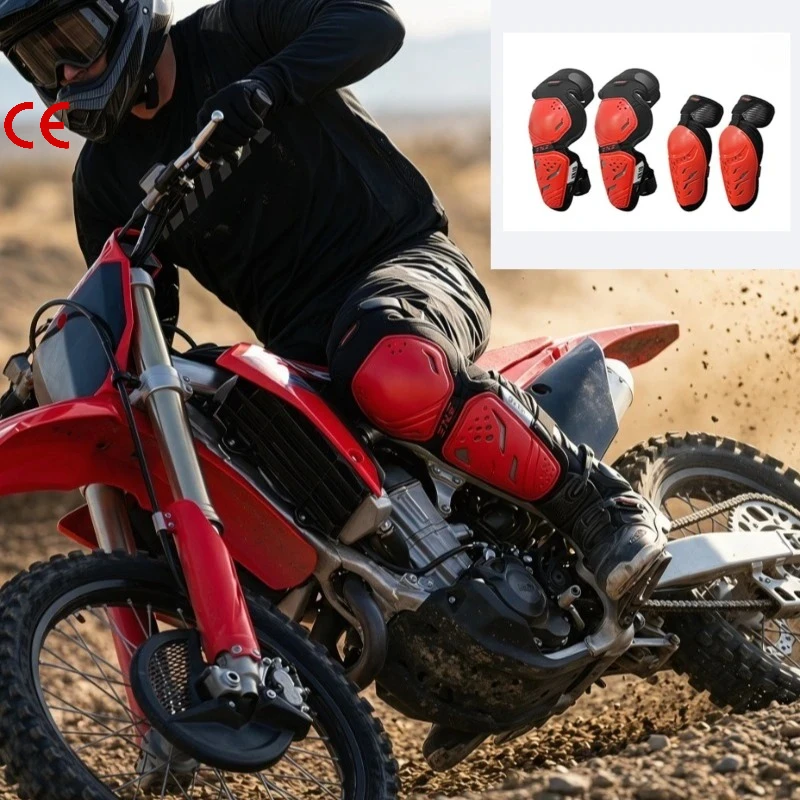 

4PCS KN10-KN10H Motorcycle Knee Protector Set Cycling Elbow Four Seasons Pads Universal Protective Equipment，4 Color