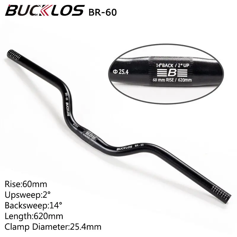 BUCKLOS Mountainbike Stuur 31.8mm 25.4mm Fiets Riser Bar 620/660/720/780mm Aluminium MTB Stuur Fietsen Onderdelen