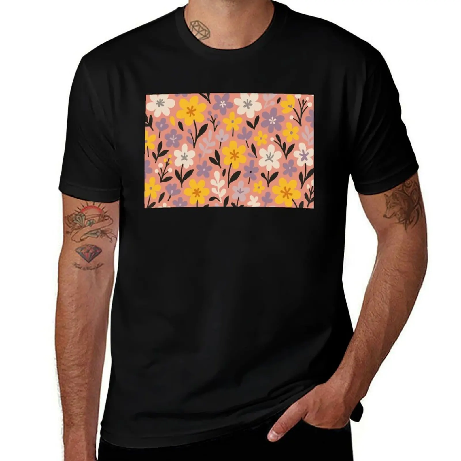 

Vibrant floral pattern T-Shirt Blouse baggy shirts Louboutins mens designer t shirt