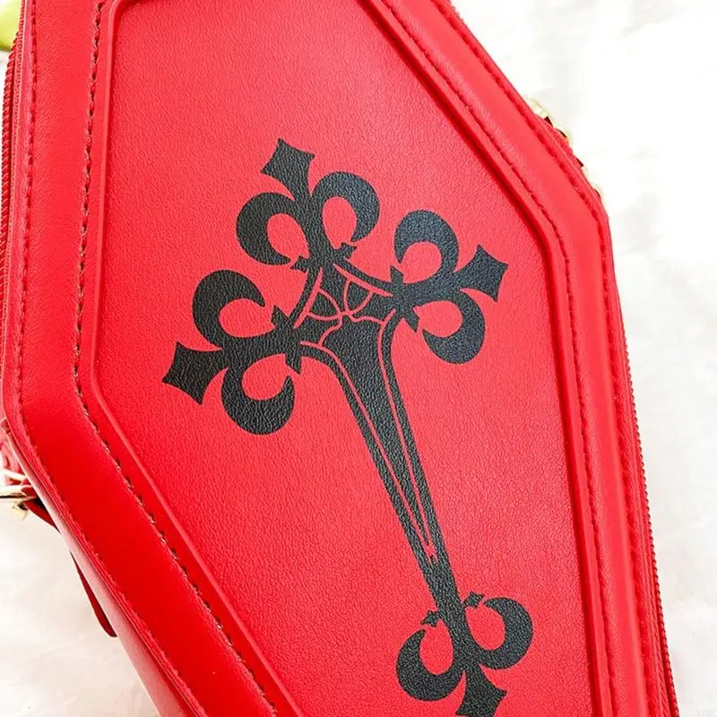 X7XC VINTAGE HANDBAG GOTHIC สำหรับ Crossbody Bag Halloween Shouldy Bag Bag Coffin Porses สำหรับเพื่อนวันเกิด