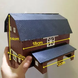 Armazém Casa Edifício Modelo, Personagem Rural, Cenário Train Layout, Escala 1: 87