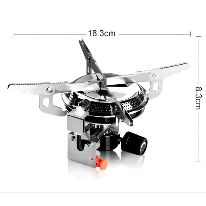 Outdoor Lightweight Gas Burner Portable High Power Folding Rack Camping Gas Stove With Piezo Ignition