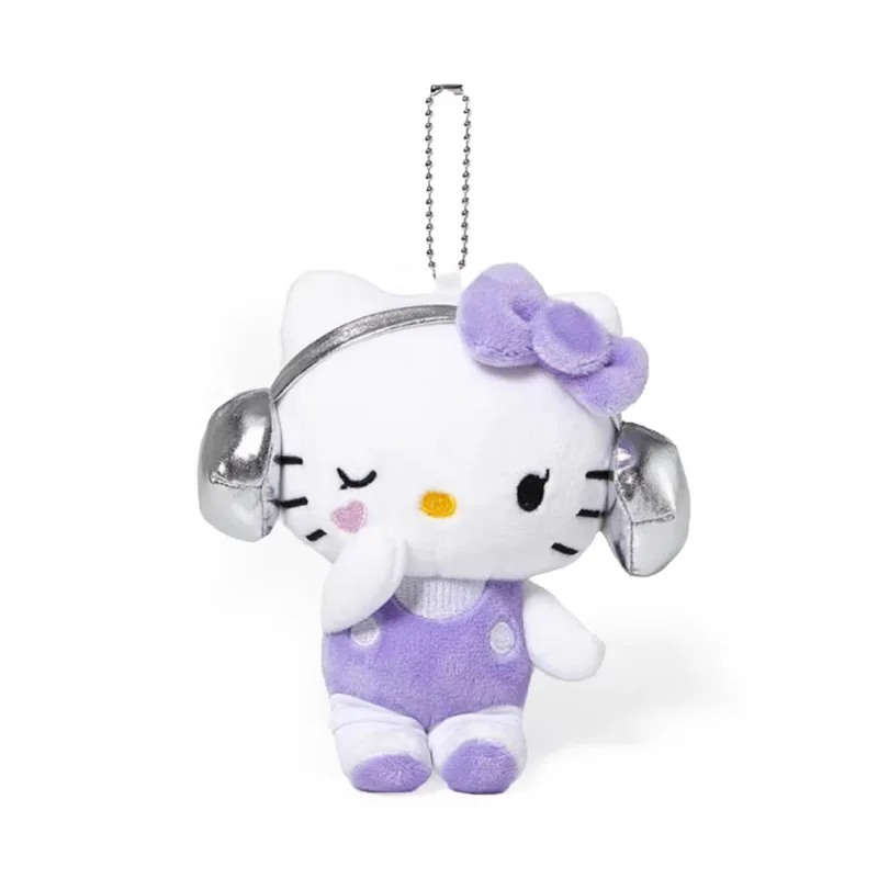 Sanrio Hello Kitty Plush Toys Kawaii 50Th Anniversary Commemorative Keychain Bag Pendant Ornament Creative Birthday Girls Gift