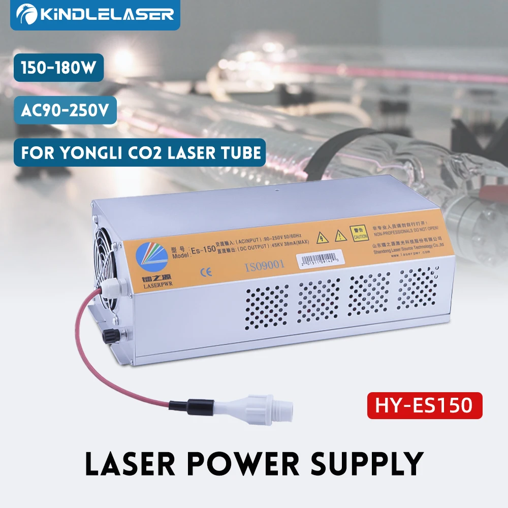 

KINDLELASER 150-180W 150W HY-ES150 CO2 Laser Power Supply for CO2 Laser Engraving Cutting Machine ES Series