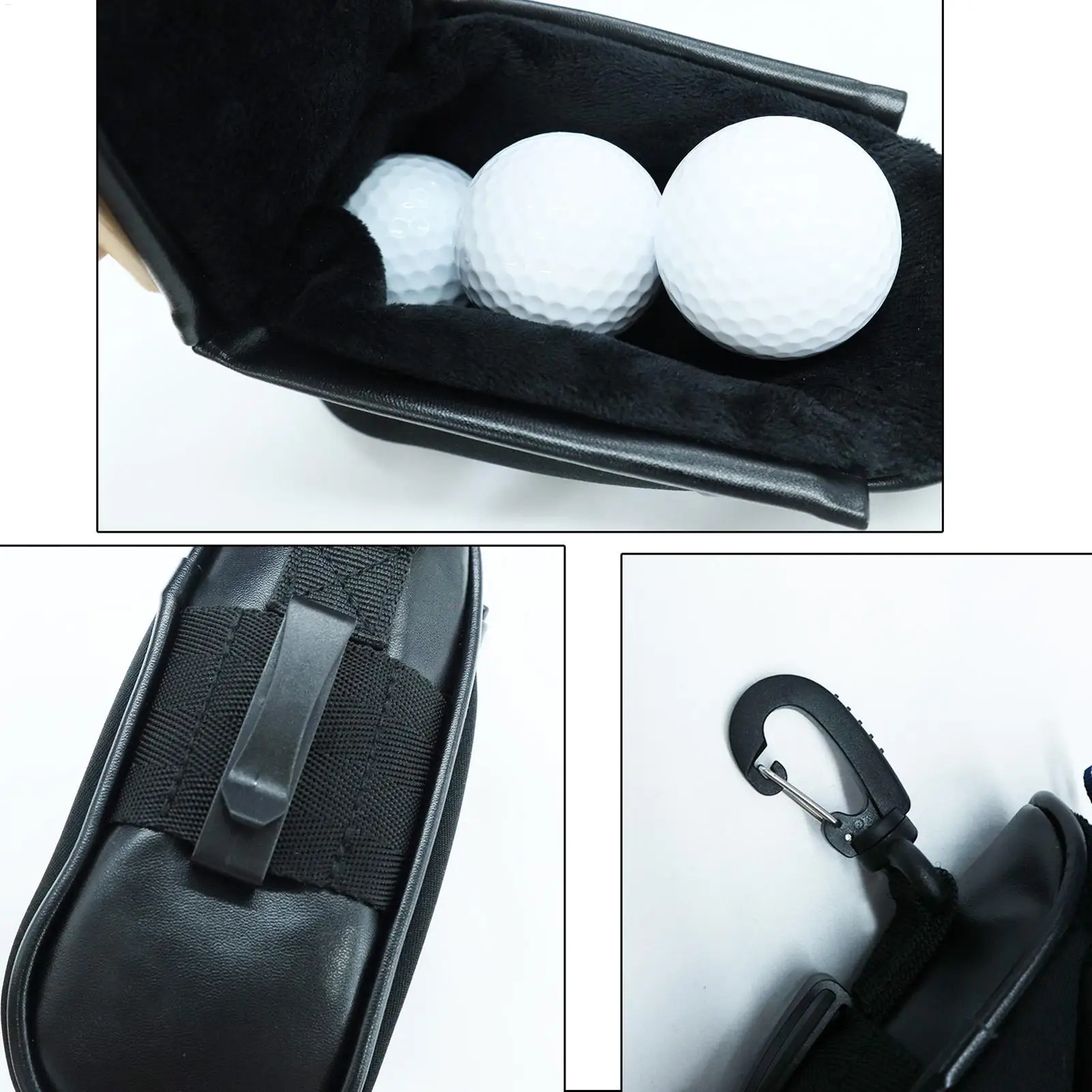 Golf Ball Pouch Portable Tee Storage Case Accessory Organizer Golf Ball Storage Bag For Men Women Beginner Golfers Outdoor