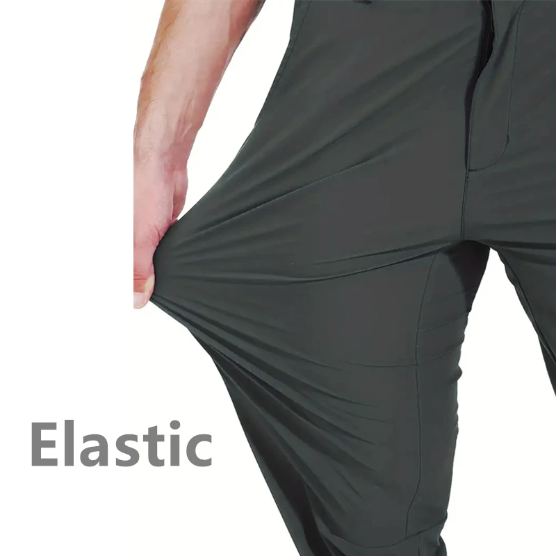 Spring and autumn Golf Pants Men\'s CAIIAWAV Elastic Quick Drying Pants with Elastic Belt Waist Golf Pants