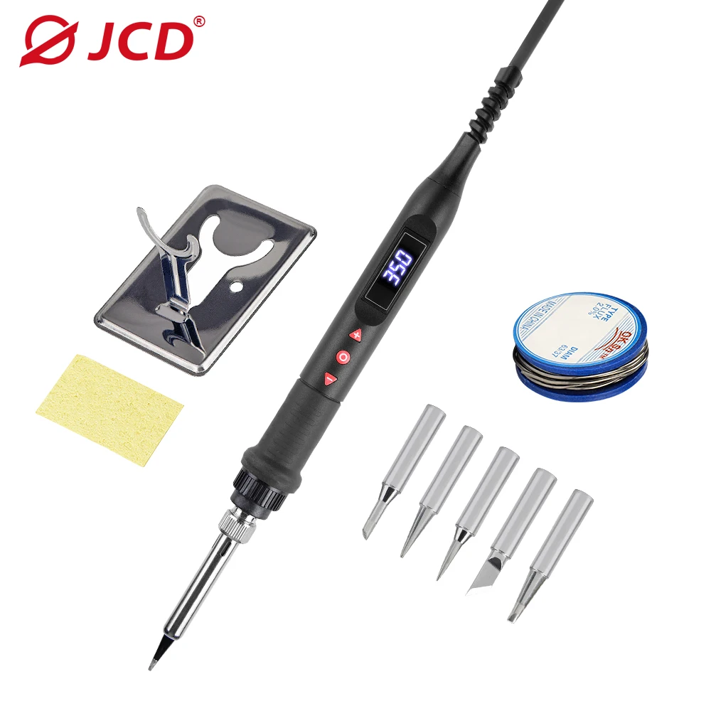 JCD Soldeerbout Kit 80W LCD Digitale Display Verstelbare Temperatuur Met Schakelaar Draagbare ijzer 220V/110V Lassen 908U
