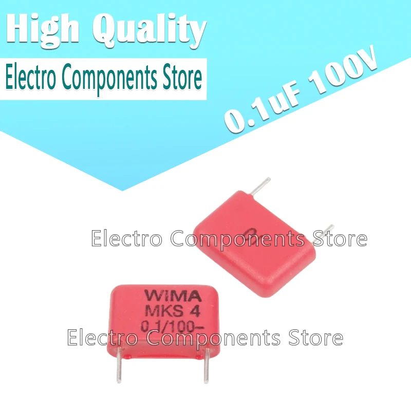 

5 шт., зеркальный аудио конденсатор 0,1 uF/104/100n 100V MKS4 0,1 uF 104 100nF WIMA, Металлизированные полиэфирные конденсаторы, тонкая пленка