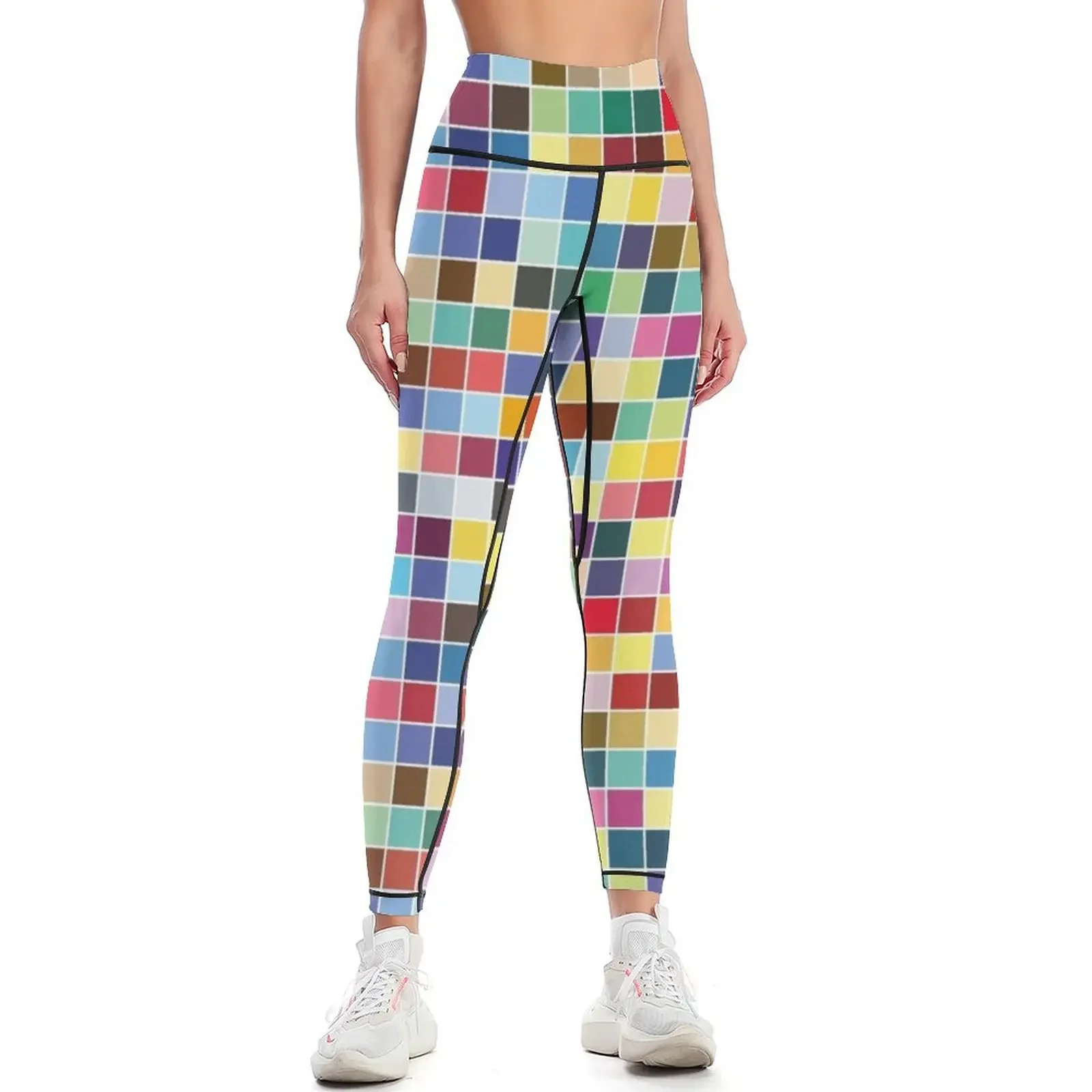

Pantone Color Palette - Pattern Leggings leggins push up woman Golf wear Women's pants Fitness's gym clothes Womens Leggings