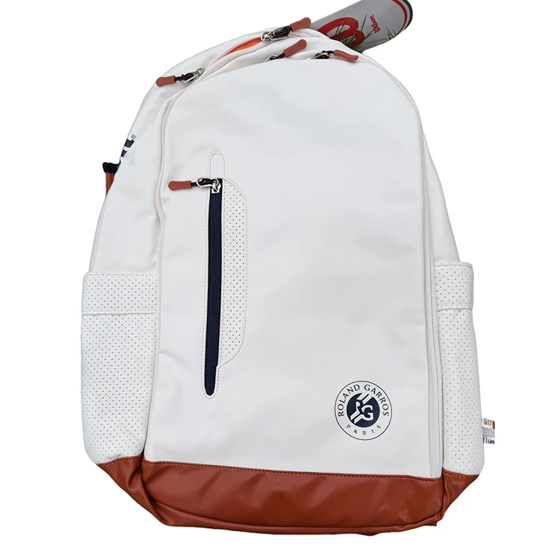 Wilson Mochila de tenis de la colección Premium de Roland Garros Bolsa deportiva de tenis de gran capacidad para hombres y mujeres