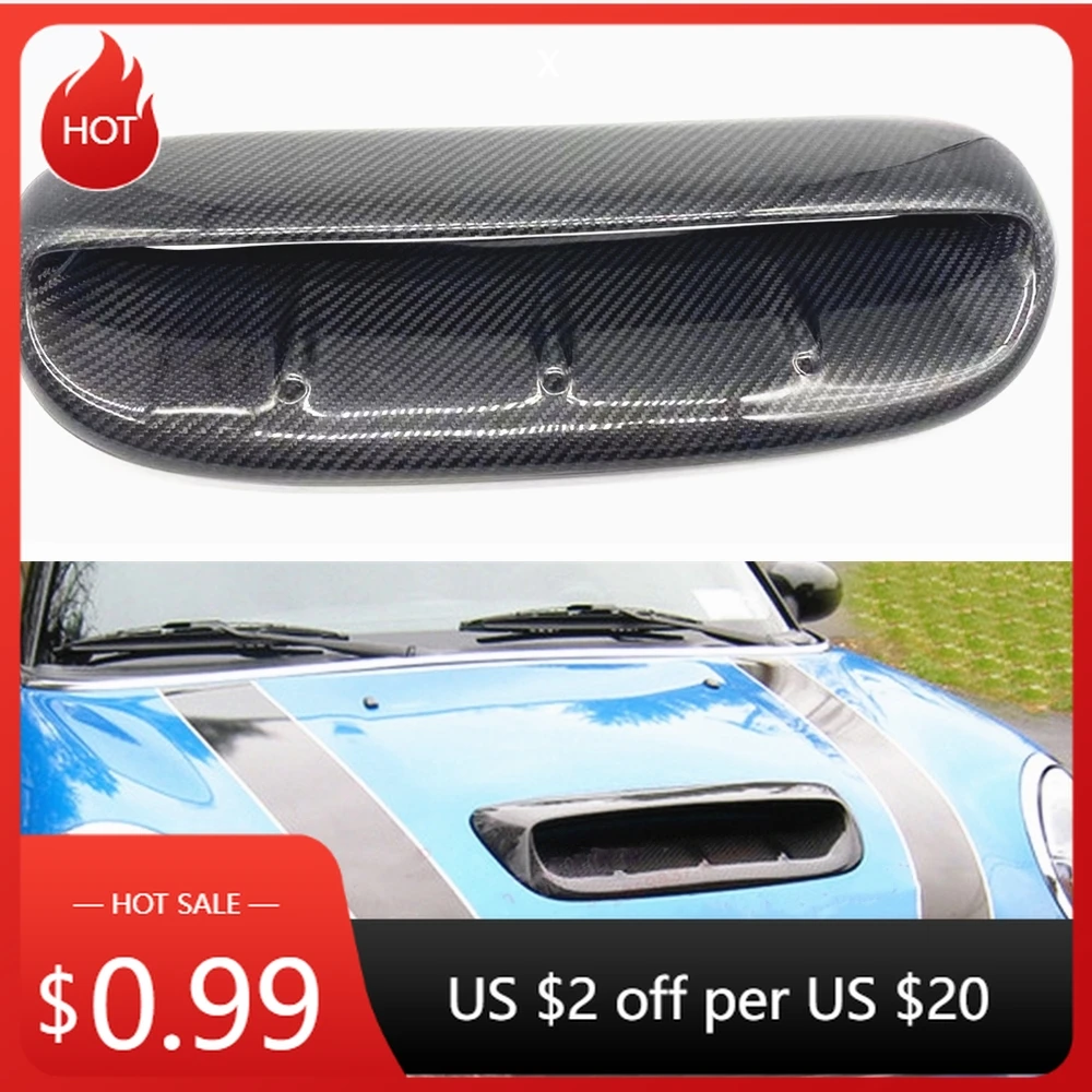 Для Mini Cooper S R53 R50 2002-2006 2-дверный передний вентиляционный отверстие двигателя, накладка из углеродного волокна, верхний капот автомобиля, комплекты кузова