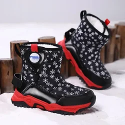 Children Snow Boots Girls and Boys 4-10 Years for Toddlers Winter Warm FUR Shoes, Plush Fashion Platsform Booties 9955