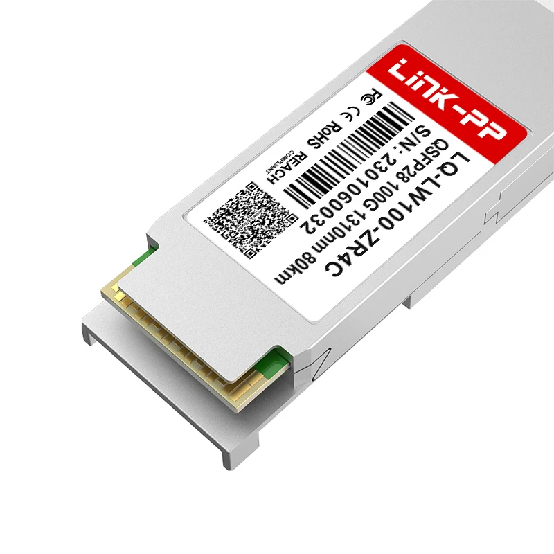 100GBASE-ZR4 Dual LC SMF Optisches Transceiver-Modul 1310 nm Single Mode 100G QSFP28-Modul 80 km