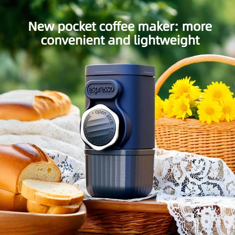 Portable Hand Pressed Coffee Machine, Italian Capsule Coffee Powder, Household Travel, Outdoor Small Espresso Machine