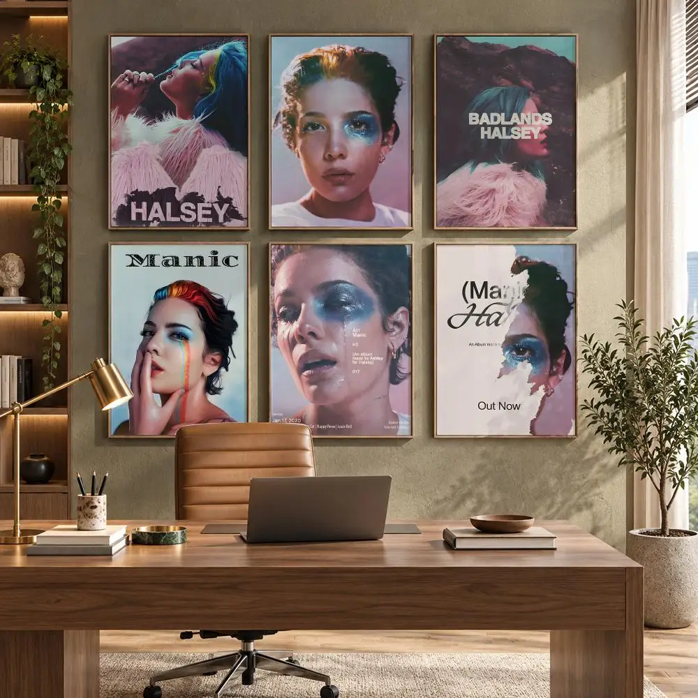 Singer H-Halsey Poster High-Quality Waterproof Wall Decal for Study, Living Room & Garage, Great Gift for Fans