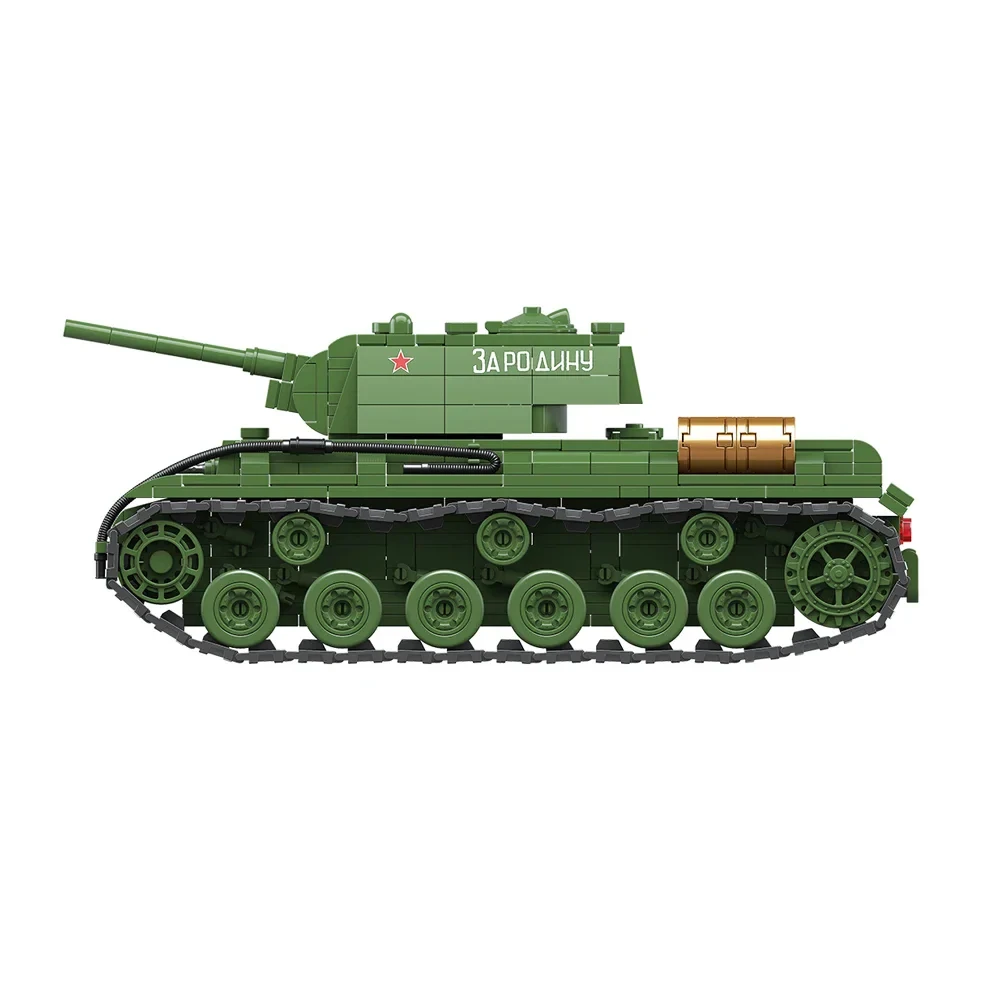 1192PCS WW2 Military Series Classic KV-1 (1941) Schwerer Panzer Modell Kompatible Sammlung Bausteine Ziegel Spielzeug für Jungen Geschenke