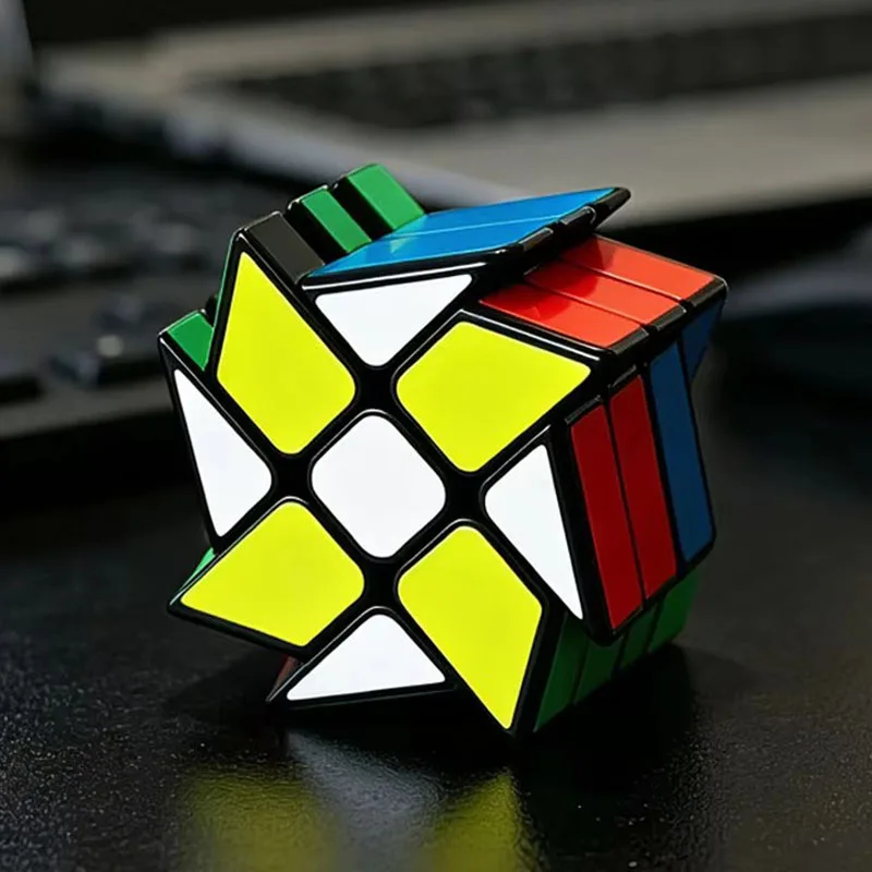 Magic YJ Windmill Speed Cube 3x3x3 FengHuoLun IQ Logic Training Brain Teaser Puzzles for Kids & Adults Educational Gifts