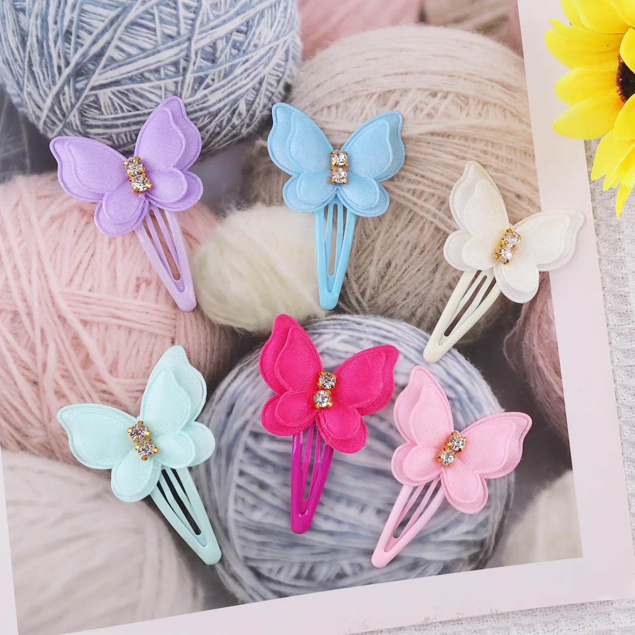 6 stücke süße Butterfly Haars pangen für Mädchen bunte Fee Haarnadeln Fotografie Haarnadeln niedlichen Haarschmuck für Frauen – Detail 1