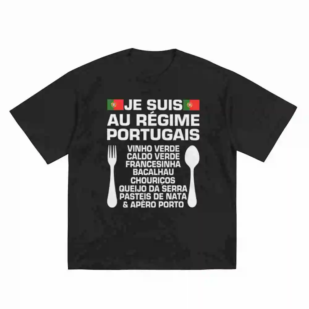 Porto Portugal Cuisine Caldo Verde Francesinha Wine Short Sleeve Tee 100% Cotton T-Shirt
