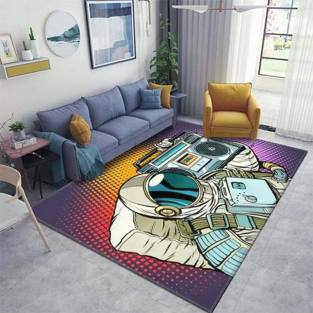 Astronaut Carpet Spaceman Travel Play Area Rug for Indoor Boys Bedroom Non Slip Throw Rugs Nursery Carpets Runner Mats Yoga Mat