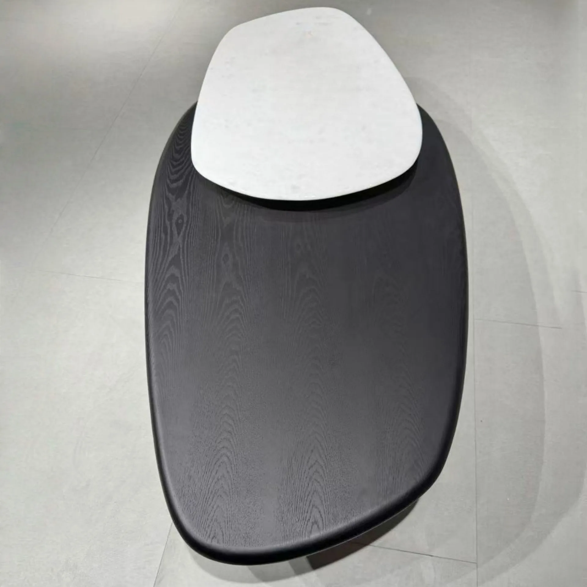 Italian natural marble special-shaped coffee table rotating marble countertop black medieval compound creative coffee table